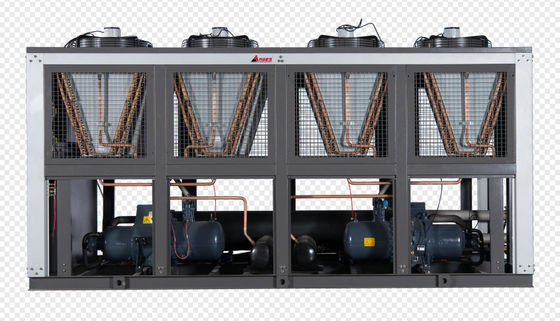 شراء هانبيل نوع المسمار المبرد 500kW سعة التبريد مكثف تبريد الهواء للتبريد الصناعي online manufacture