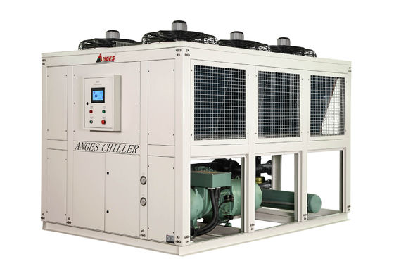 شراء 100HP الصناعية برودة نوع المسمار مع نظام تبريد اثنين برودة الهواء برودة المسمار المياه غليكول برودة online manufacture