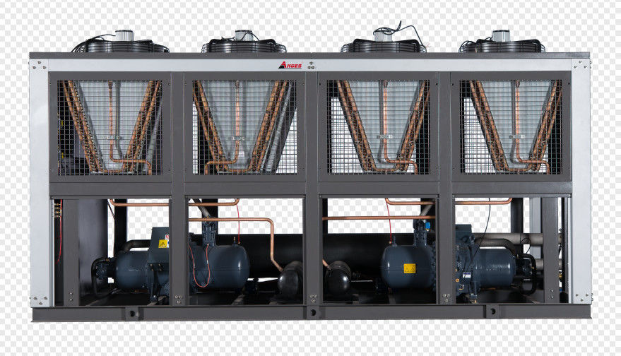 هانبيل نوع المسمار المبرد 500kW سعة التبريد مكثف تبريد الهواء للتبريد الصناعي