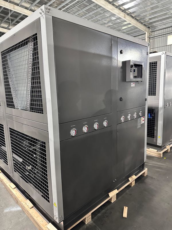 مصنع التوريد 60HP تبريد الهواء الصناعية سخان المياه 60 طن طاولة النوع غليكول سخان مع أربعة ضاغط طاولة