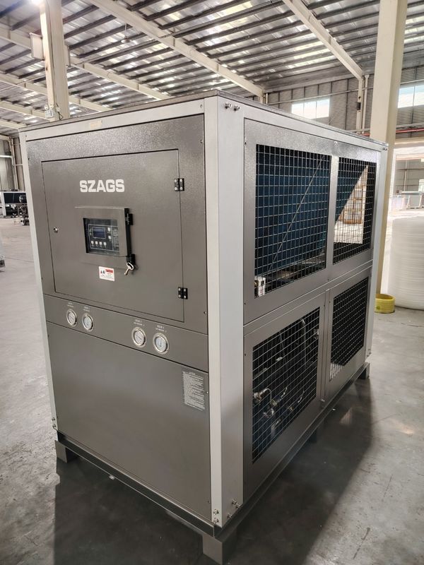 20HP المبردة بالهواء الصناعية التبريد تصميم نغمة باردة -25 ° C إلى 35 ° C نطاق درجة حرارة واسع التشغيل المستقر الكفاءة العالية & متينة