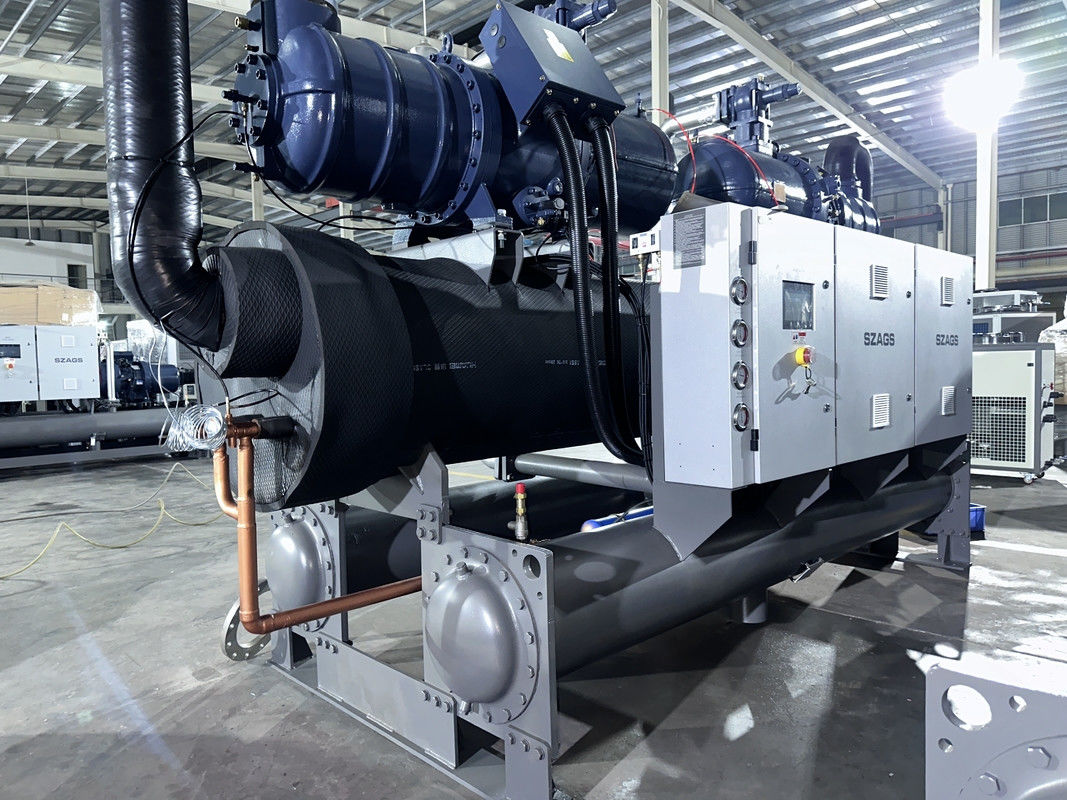 150HP الصناعية المبردة بالماء المسمار التبريد مع نظام ضاغط مزدوج لحلول التبريد المثلى