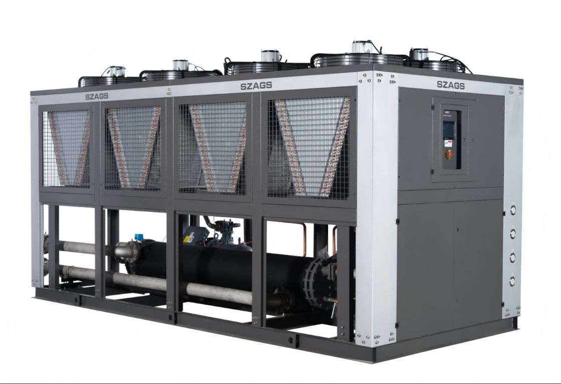 مبرد مياه لولبي يعمل بالتبريد الهوائي بقدرة 170 حصانًا للتبريد الصناعي